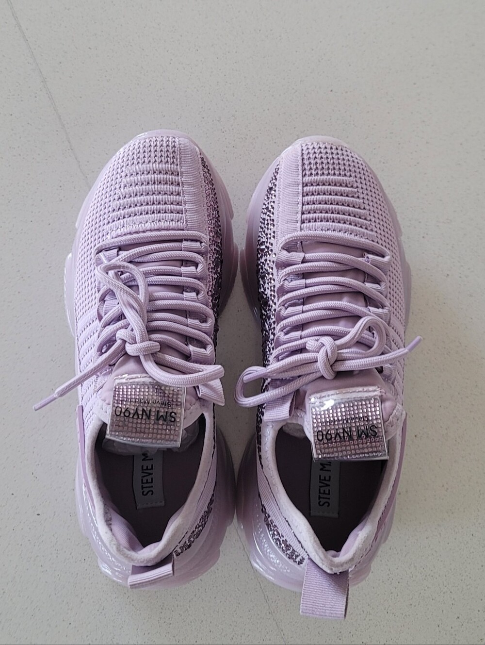 Steve Madden Maxima Lilac Rhinestones Sneakers